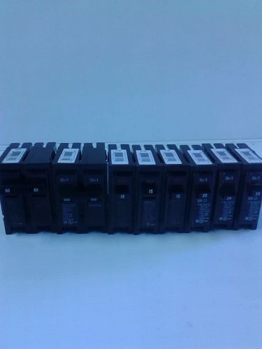 Lot of 8 Culter Hammer Combination  Breakers New  3/15amp 3/20a 1/60a 1/ 100amp