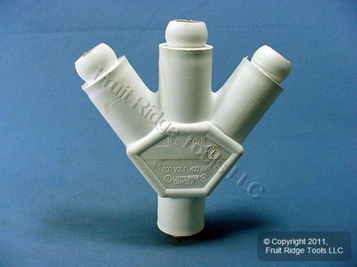 New leviton white 18 series ball nose cam-type 3-fer connector 400a 600v 18a23-w for sale