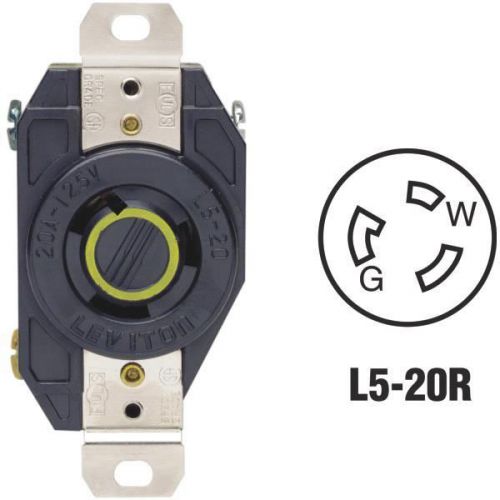 Leviton 065-2310-000 Single Locking Outlet-LOCKING OUTLET