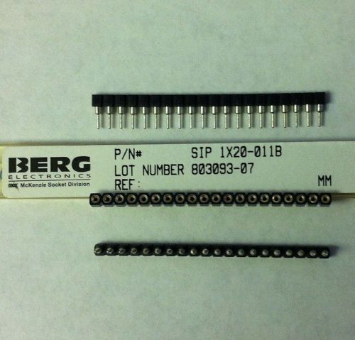 Cn1: berg sip1x20-011b sockets terminal strips (50 pcs) for sale
