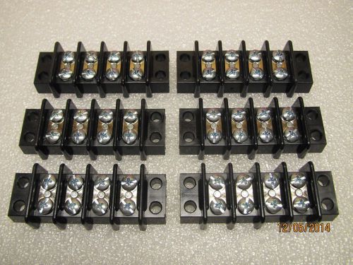 (6) molex 38211-0104 conn, 4-position, 2-row barrier strips. rated @ 30a. &amp; 300v for sale