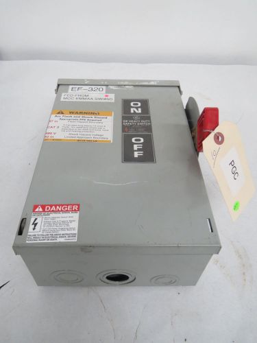 GENERAL ELECTRIC THN3361R 30HP 30A 600V 3P NON-FUSIBLE DISCONNECT SWITCH B399459