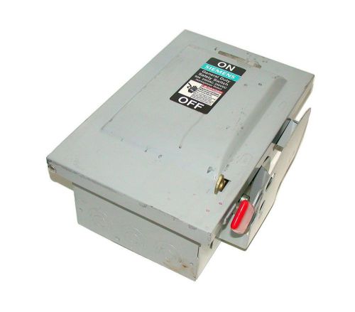 Siemens 60 amp non-fused safety switch disconnect 240 vac model gnf322 for sale