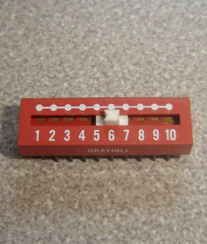Grayhill 79c10 dip slide switch 10 position perfect for arduino projects nos for sale