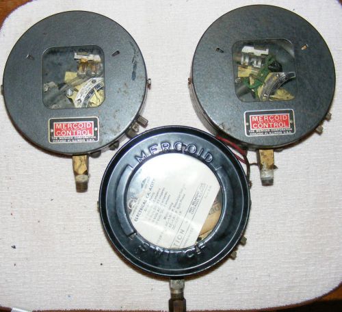 Three (3) mercoid pressure control switch gauges for sale