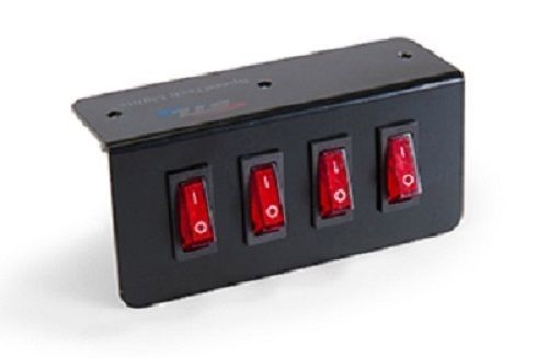 Quad switch panel - four rocker switches - l shaped mounting bracket for sale