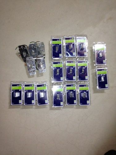 LIGHT SWITCHES LEVITON  (14) *NEW*  *ALL TOGGLE DIMMERS* + 5 (USED) L@@K!