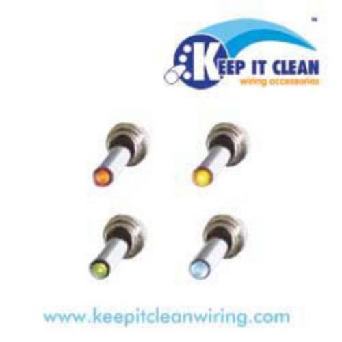 NEW Keep It Clean-All Metal Toggle Switch With Led - Yellow 20a/12v