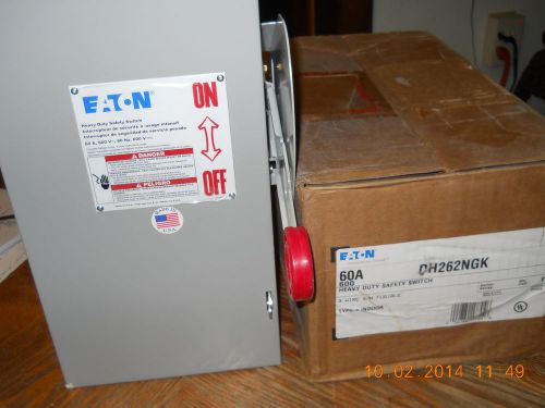 DH262NGK ETON 60A 2P HD FUSIBLE SAFETY SWITCH 600V W/NEUT NEMA 1