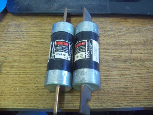 New lot of 2 bussmann fusetron fuse 200 a 250 v frn-r-200 for sale