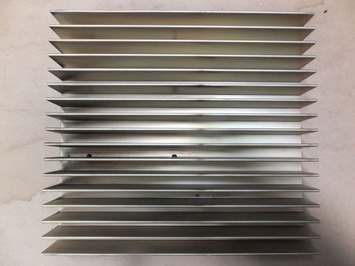 Aluminum heat sink 9&#034; x 9&#034; x 1 3/4&#034;rectangle, finned for sale