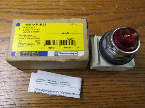 NEW NOS Square D 9001KP1R31 Pilot Light Red 110-120 Volts 50-60 Hertz Series H