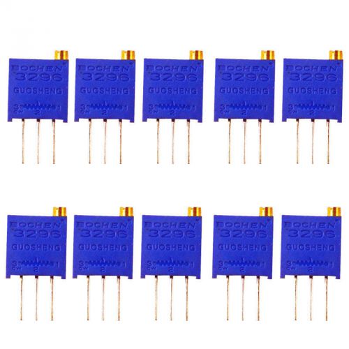 10pcs 3296W potentiometer 104 (100K) multi-turn precision adjustable resistors