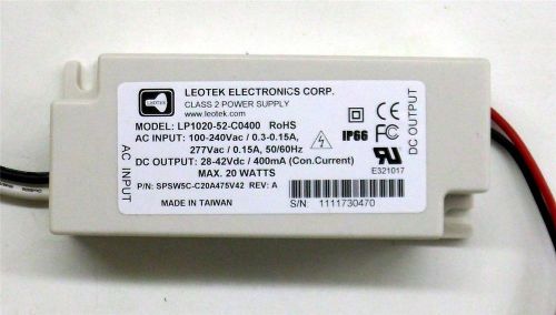 Leotek LP1020-52-C0400 LED Driver 20-3895 LED PS 20W 52V 400m 5 pcs