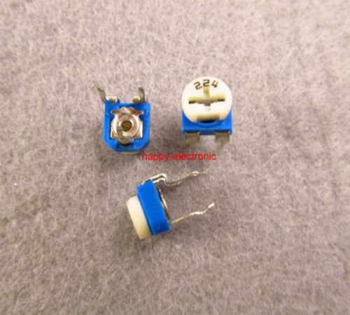 20pcs 220k ohm  trimmer trim pot single turn top adjust variable resistor 224 for sale