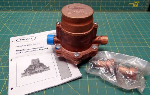 Niagara volumetric positive displacement brass nutating disc meter p/n 90086-001 for sale