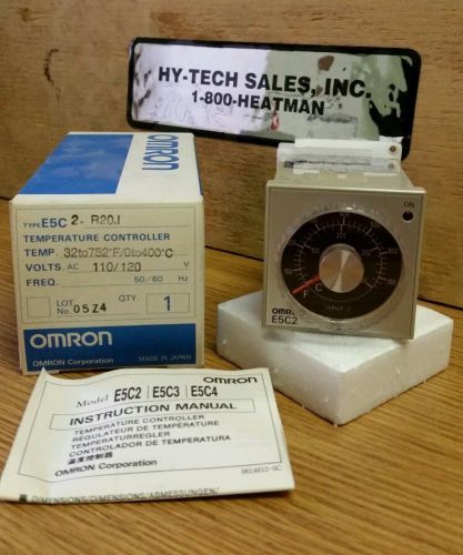OMRON E5C2-R20J Temperature Controller -- 32 to 752F / 0 to 400C -- 110/120 VAC