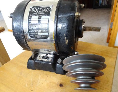 Dunlap 1/3hp vintage electric motor sears roebuck and co. band saw, lathe -works for sale