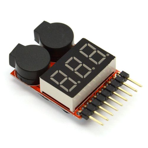 Li-ion limn battery voltage tester 1s-8s link monitor low voltage buzzer alarm for sale