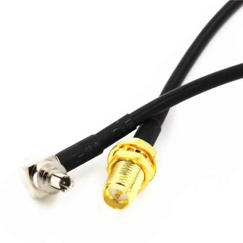 1 x CRC9 male right angle to RP-SMA female RG174 pigtail RF cable 3G modem 20CM