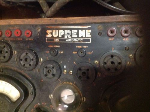 Supreme Vacuum tube tester. Vintage. 385