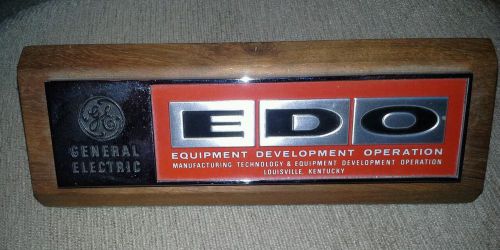 Vintage General Electric desk nameplate Equipment Development Operation Kentucky