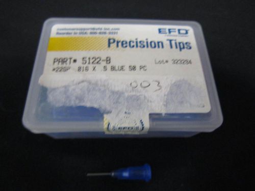 NEW 50 pieces EFD DISPENSING TIPS 5122-B #22GP .016 X .5 BLUE TIP NEEDLE