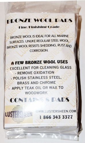 Lustersheen 8 pad pack bronze wool grade fine for sale