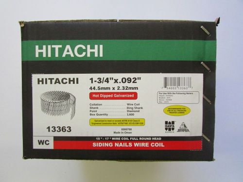 New Hitachi 1 3/4 x.092 Hot Dip Galv. Coil Nails 15 Deg. 3,600 Qty.