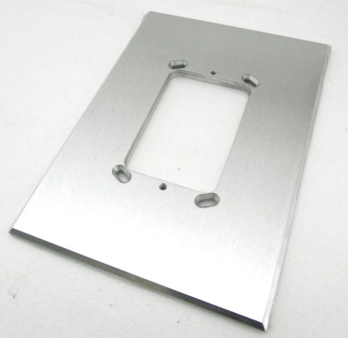 Lot (2) stainless steel adaptor plates 5&#034; x 7&#034; 2-gang to 1-gang wall plate new for sale