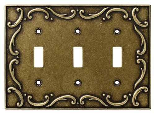 Brainerd 126350 casual french lace triple switch wall plate / switch plate / cov for sale