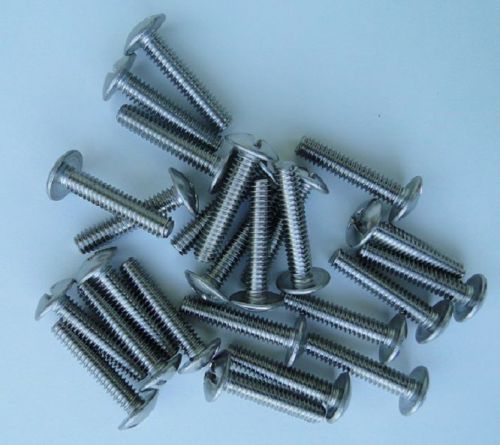 1/4-20 x 1 1/4&#034; truss head screws 25 pcs stainless steel phillips or flathead. for sale