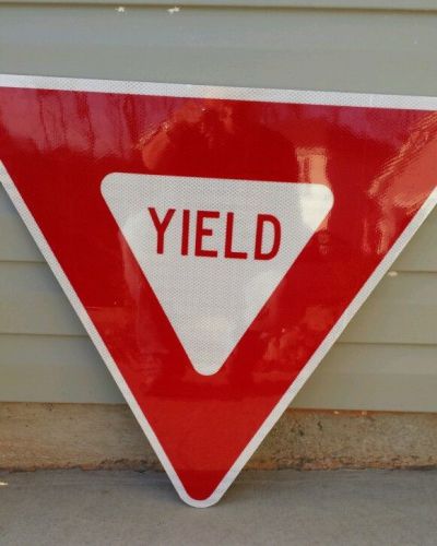36&#034; Yield Sign  High Intensity Prismartic  Type III Reflectivity, New