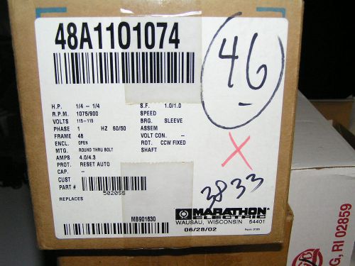 1/4 hp motor 1075 rpm 115 volt 48a1101074 for sale