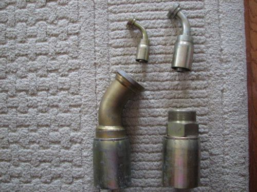 Miscellaneous lot of hydraulic fittings large see pics &amp; description for sale