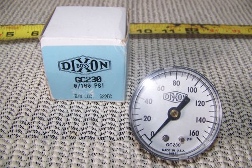 Dixon 0-160 PSI Pneumatic Gauge, GC230, New in Box, Free Shipping