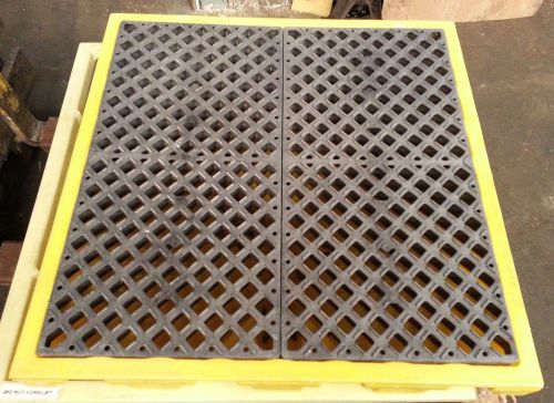 Poly 4 drum workstation platform ~ spill containment pan for sale
