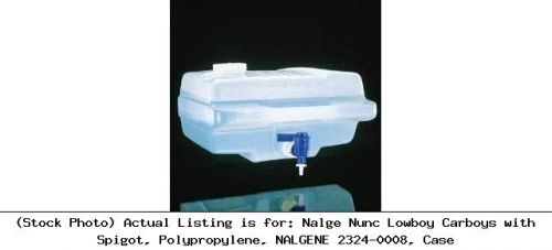 Nalge nunc lowboy carboys with spigot, polypropylene, nalgene 2324-0008, case for sale