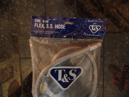 T&amp;s dim. b-44&#034; b-044 flexible s.s. stainless steel hose 44&#034; for sale