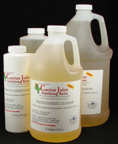 CACTUS JUICE STABILIZING RESIN 1 GALLON STABILIZE WOOD FOR VACUUM CHAMBER