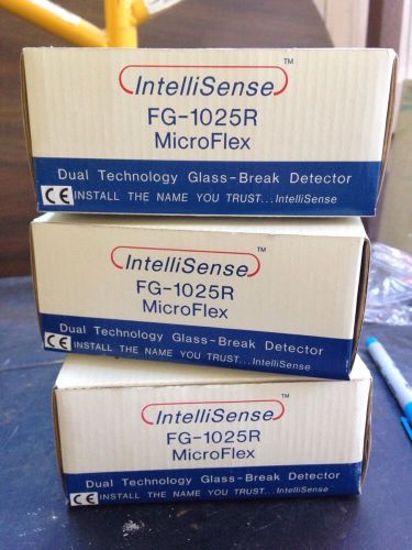 3 FG-1025R DUAL TECHNOLOGY MICROFLEX GLASS-BREAK DETECTOR-INTELLISENSE