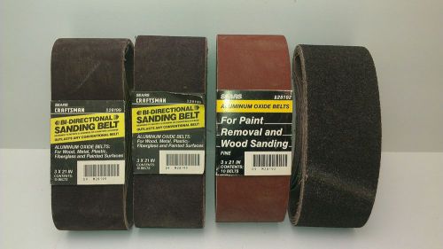 Lot Of Sears Sanding Belts 9 28192  - 9 28192 3&#034; x 24&#034; 9 28199 120 36 50 Grit