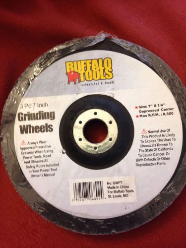 3pc 7in grinding wheel 7&#034;x1/4 depressed center max r.p.m.:8,500 for sale
