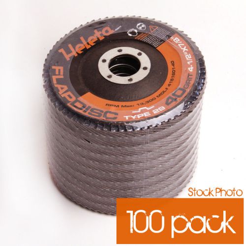 100pk flap disc 4.5&#034; x 7/8&#034; -60 grit (a/o-type27) for sale