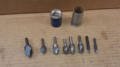 Lot of 8 Counter Sink Debur Machinist Gunsmith for Milling/Lathe