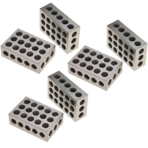 3 Pair (6) 1-2-3 Block Set 0.0001&#034; Precision Matched Mill Machinist 123 23 Holes