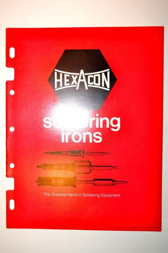 HEXACON SOLDERING IRONS CATALOG #RR684 tips cords stands cleaners heat sink