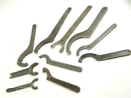 LOT OF ASSORTED PIN &amp; HOOK TYPE SPANNER WRENCHES ADJUSTABLE SOUTH BEND