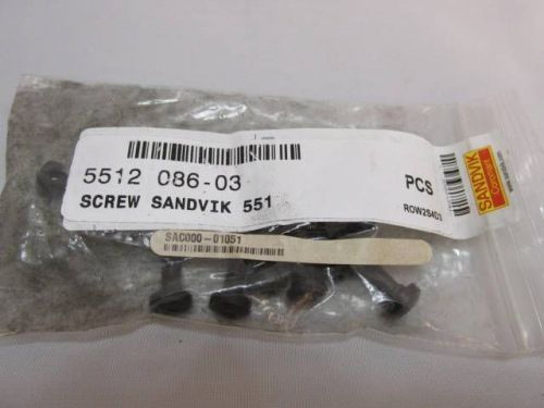 NEW NIB Bag of (10) Sandvik Coromant Torx Plus Screws 5512 086-03 704728101