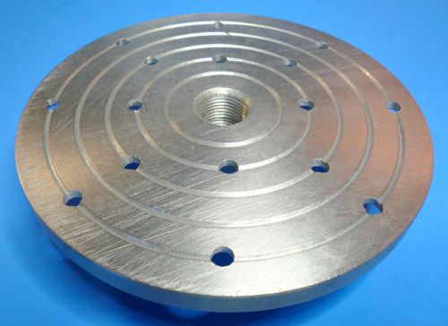 6&#034; lathe face plate, aluminum, 1&#034;-8 tpi threaded for easy wood bowl turning new for sale
